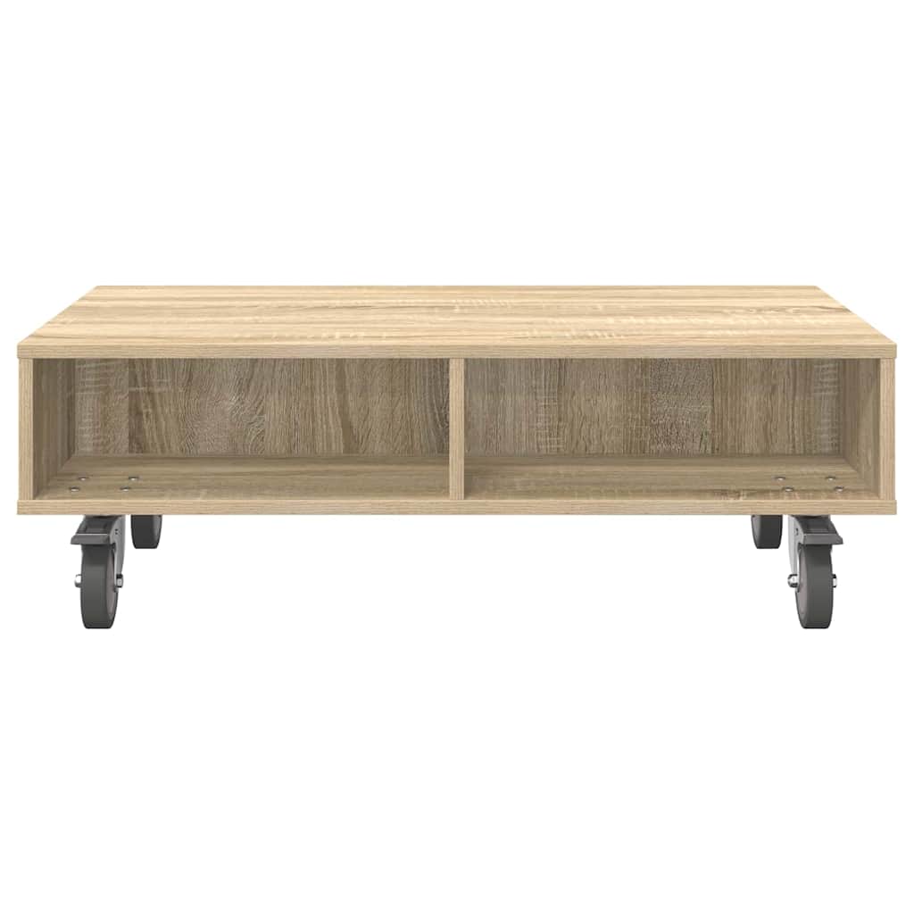 Table d'appoint avec roues Chêne Sonoma 90 x 50 x 30 cm - XIOS