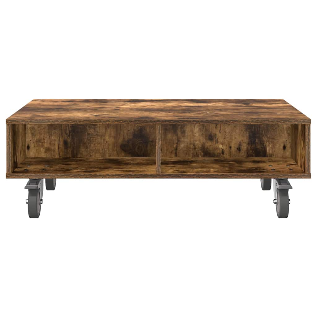 Table d'appoint avec roues Chêne fumé 90 x 50 x 30 cm - XIOS