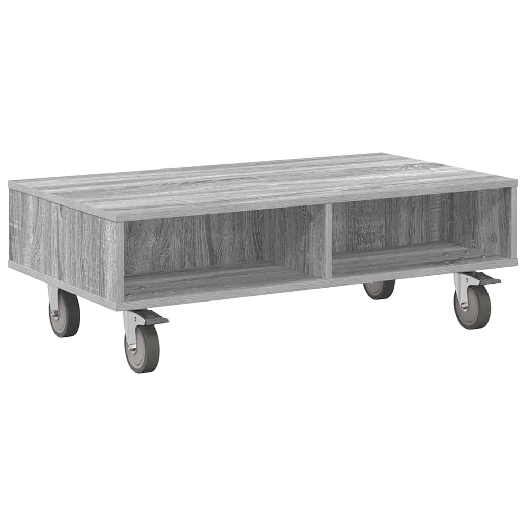 Table d'appoint avec roues Gris Sonoma 90 x 50 x 30 cm - XIOS
