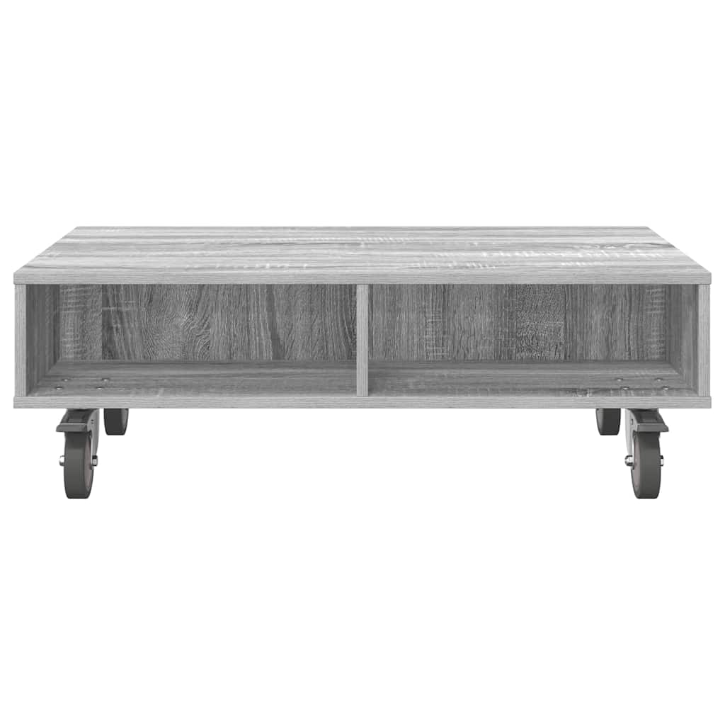 Table d'appoint avec roues Gris Sonoma 90 x 50 x 30 cm - XIOS