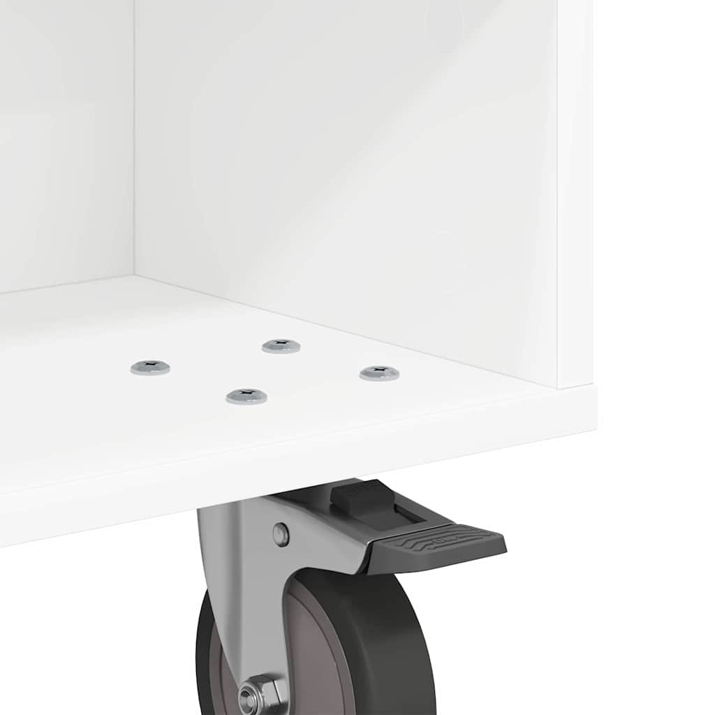 Table d'appoint avec roues Blanc 50 x 50 x 30 cm - XIOS