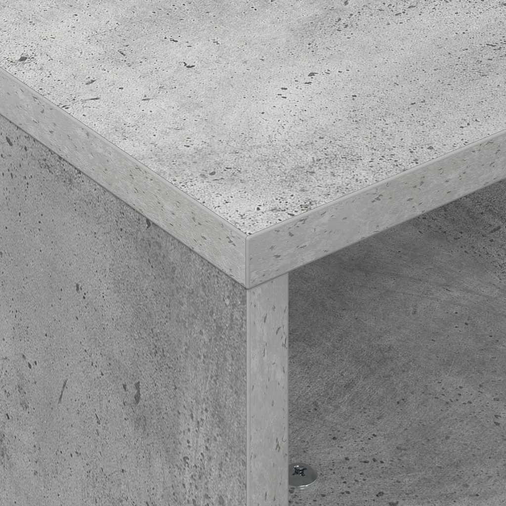 Table d'appoint avec roues Gris béton 50 x 50 x 30 cm - XIOS