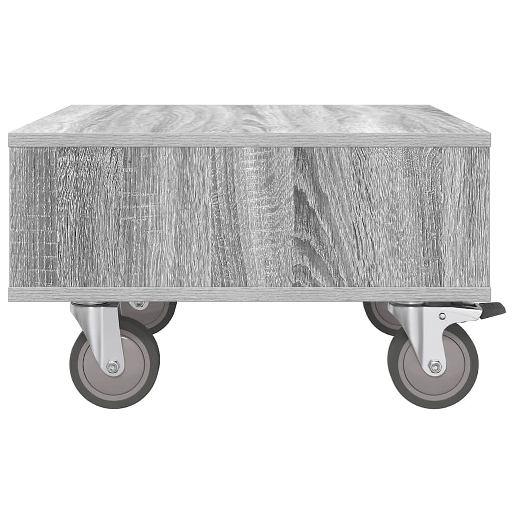 Table d'appoint avec roues Gris Sonoma 50 x 50 x 30 cm - XIOS