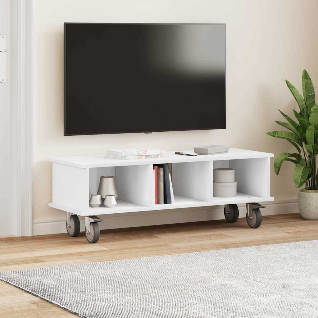 Meuble TV Blanc 100 x 35 x 35 cm Bois d'ingénierie - XIOS
