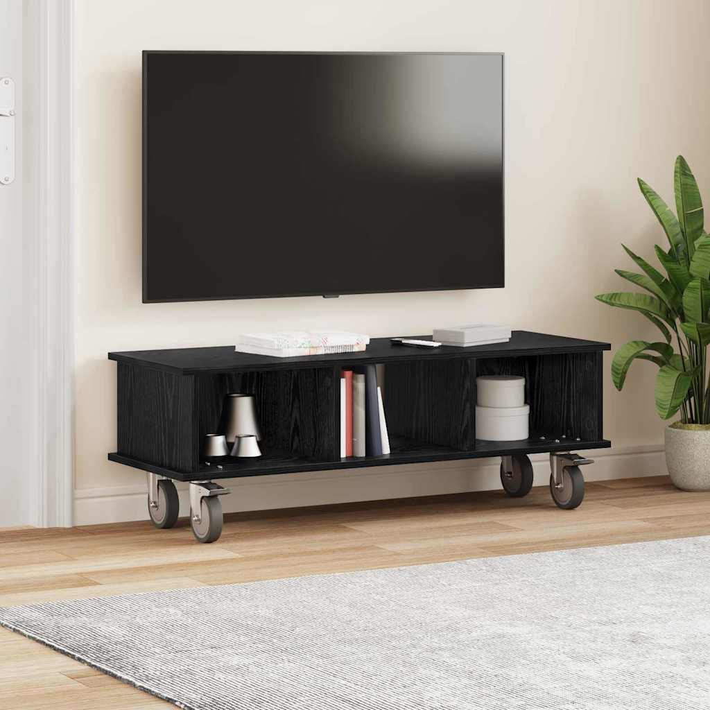 Meuble TV Chêne noir 100 x 35 x 35 cm Bois d'ingénierie - XIOS