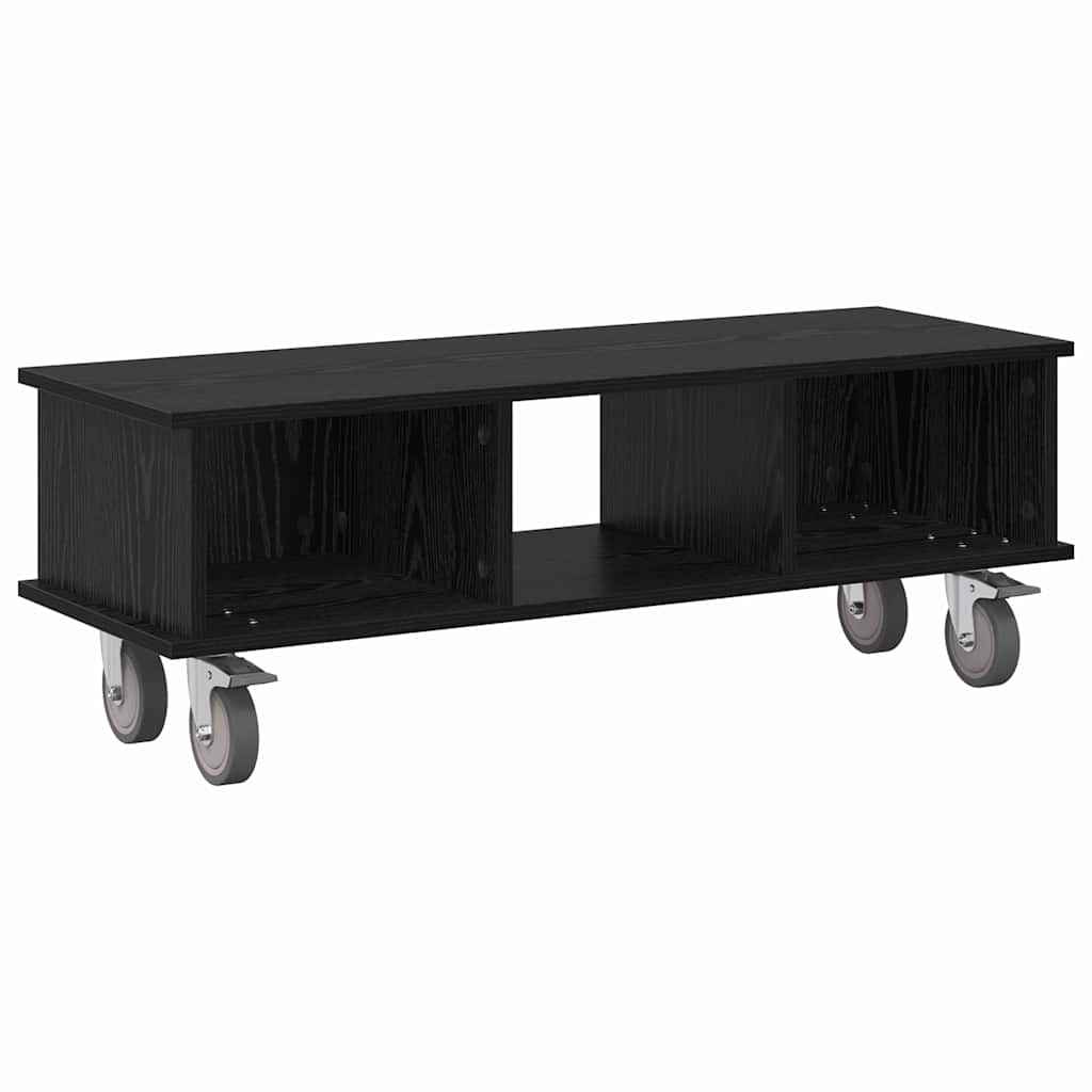 Meuble TV Chêne noir 100 x 35 x 35 cm Bois d'ingénierie - XIOS