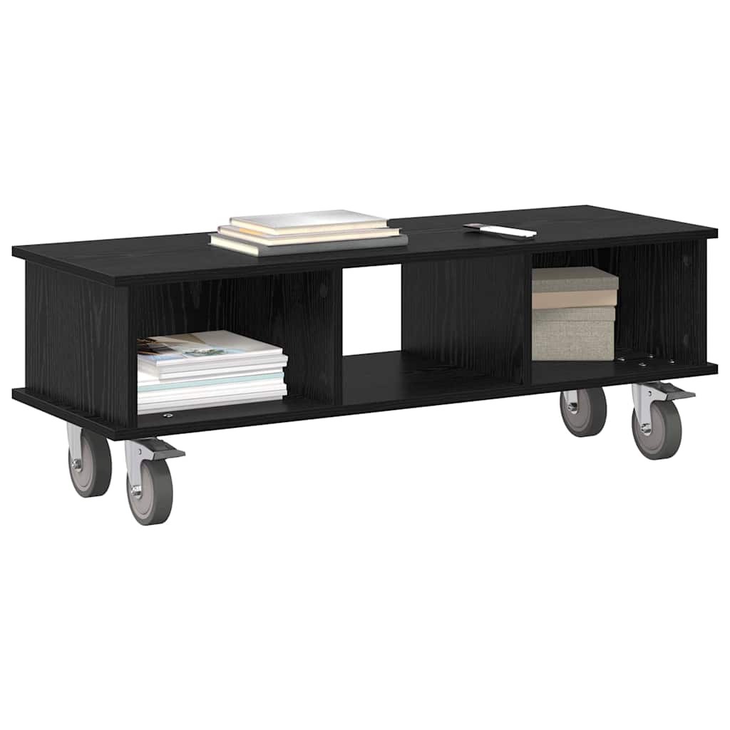 Meuble TV Chêne noir 100 x 35 x 35 cm Bois d'ingénierie - XIOS