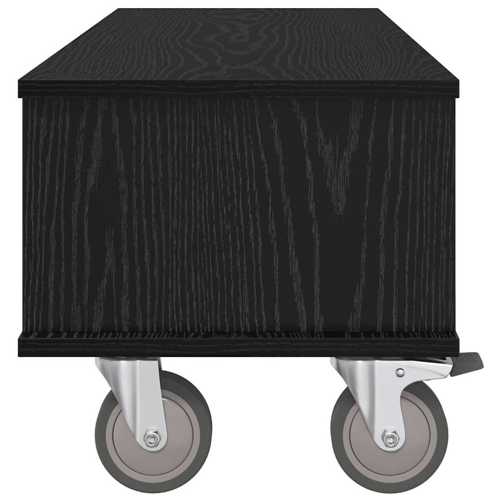 Meuble TV Chêne noir 100 x 35 x 35 cm Bois d'ingénierie - XIOS
