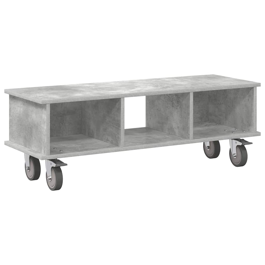 Meuble TV Gris béton 100 x 35 x 35 cm Bois d'ingénierie - XIOS