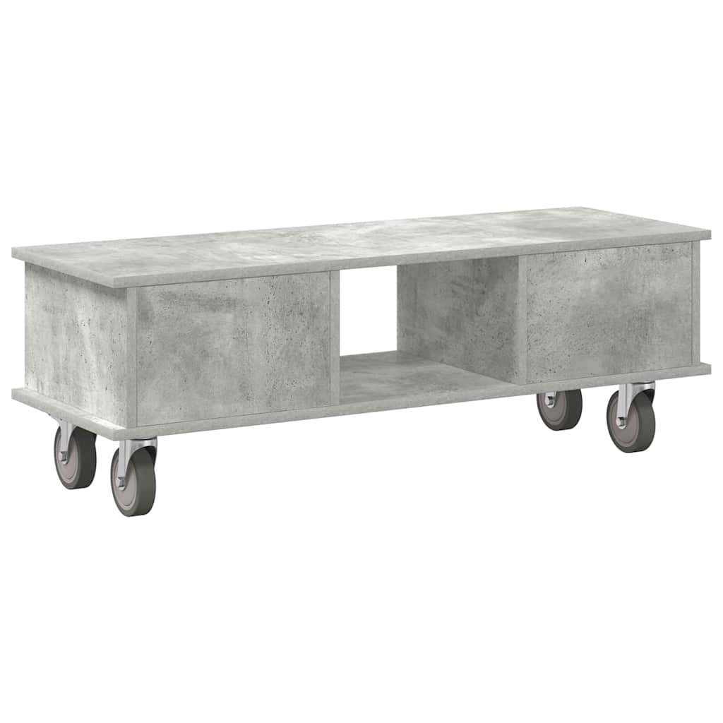 Meuble TV Gris béton 100 x 35 x 35 cm Bois d'ingénierie - XIOS