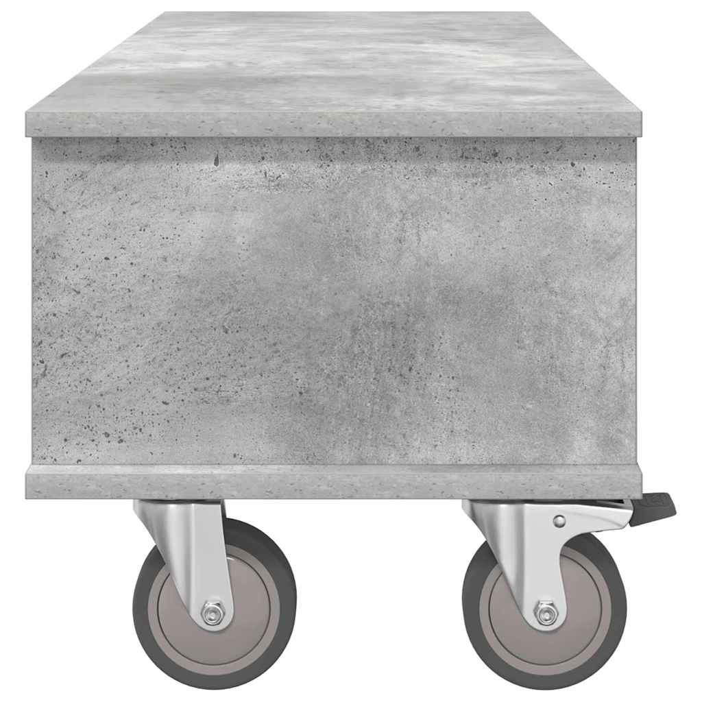 Meuble TV Gris béton 100 x 35 x 35 cm Bois d'ingénierie - XIOS