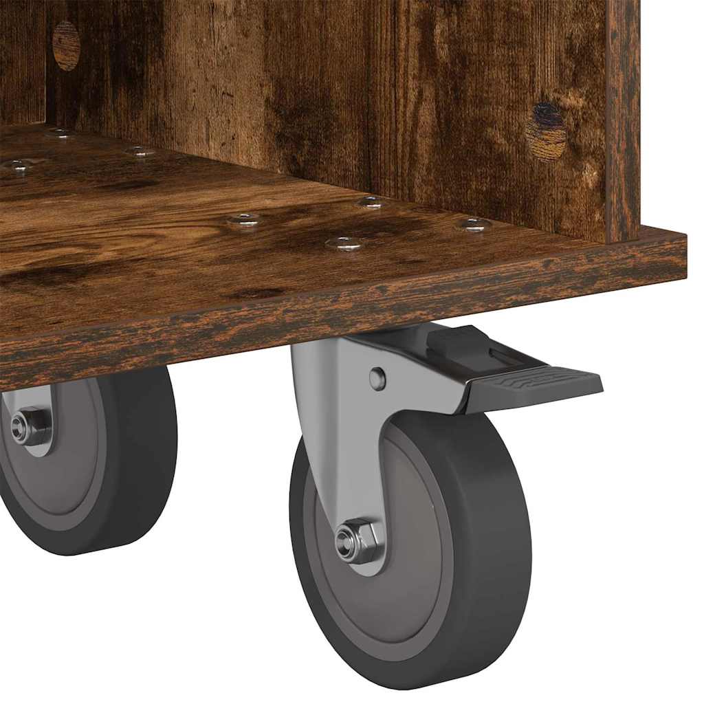 Meuble TV Chêne fumé 100 x 35 x 35 cm Bois d'ingénierie - XIOS