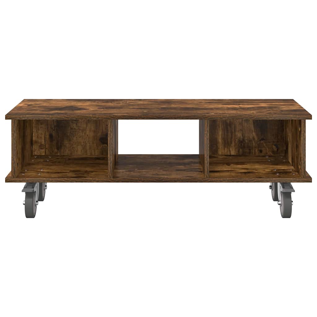 Meuble TV Chêne fumé 100 x 35 x 35 cm Bois d'ingénierie - XIOS
