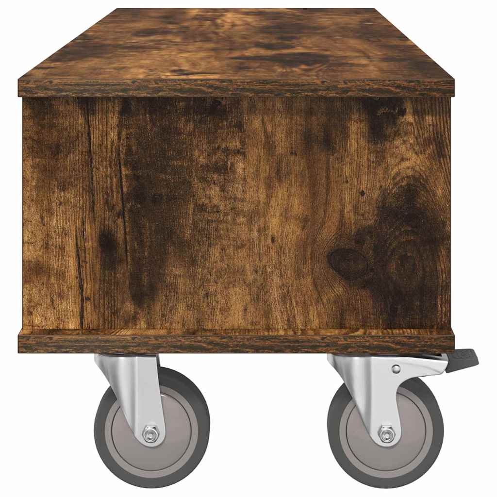 Meuble TV Chêne fumé 100 x 35 x 35 cm Bois d'ingénierie - XIOS