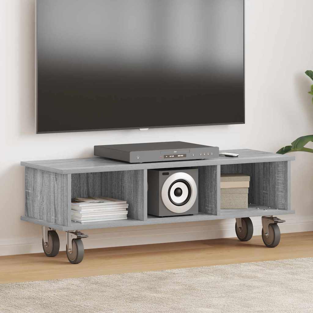 Meuble TV Gris Sonoma 100 x 35 x 35 cm Bois d'ingénierie - XIOS