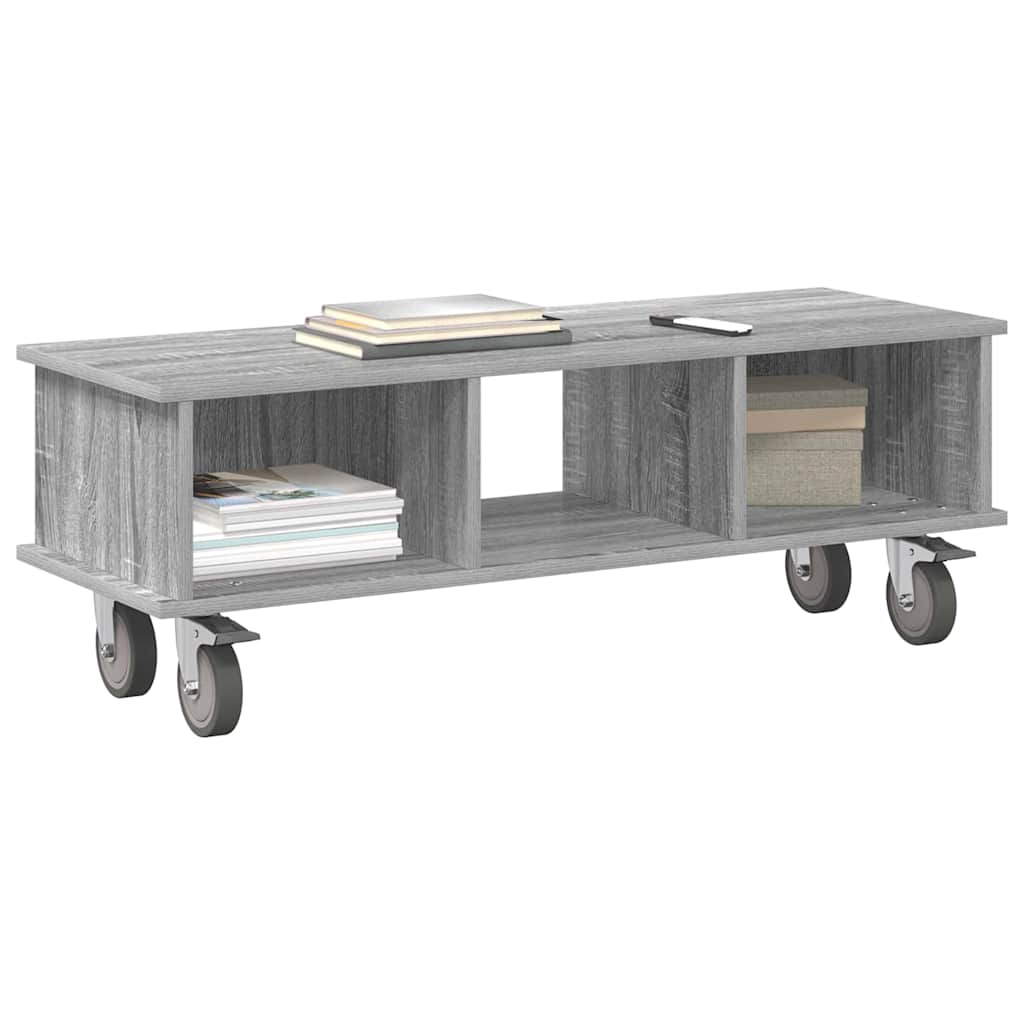 Meuble TV Gris Sonoma 100 x 35 x 35 cm Bois d'ingénierie - XIOS