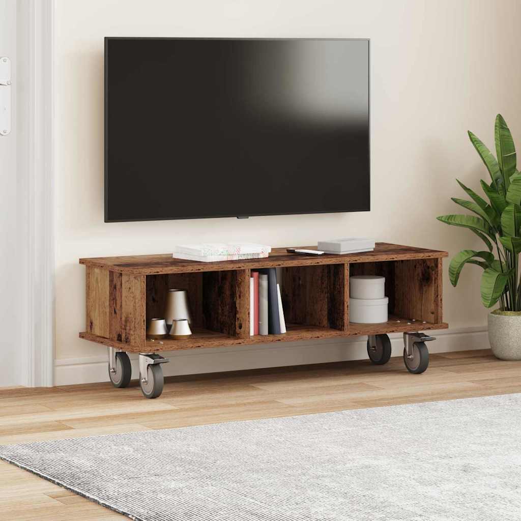 Meuble TV Bois ancien 100 x 35 x 35 cm Bois d'ingénierie - XIOS
