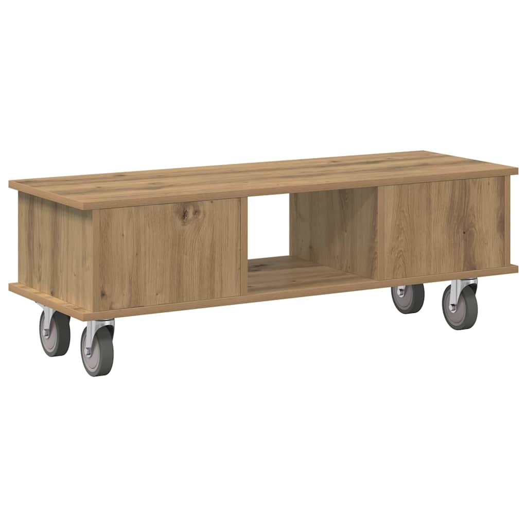 Meuble TV Chêne artisanal 100 x 35 x 35 cm Bois d'ingénierie - XIOS