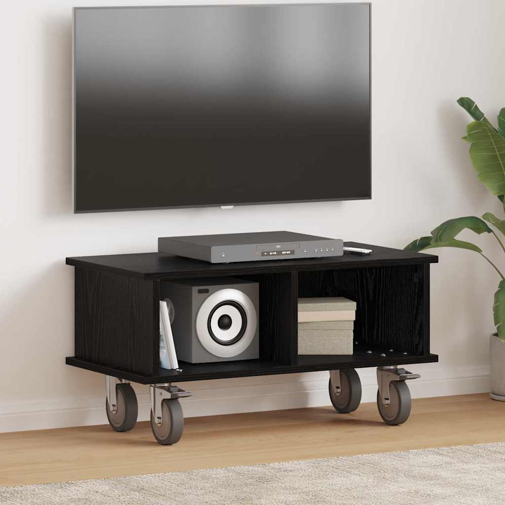 Meuble TV Chêne noir 68,5 x 35 x 35 cm Bois d'ingénierie - XIOS