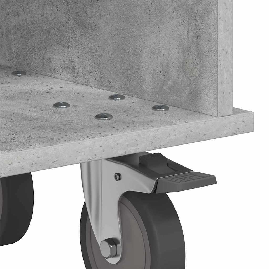 Meuble TV Gris béton 68,5 x 35 x 35 cm Bois d'ingénierie - XIOS