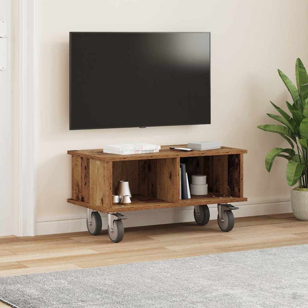 Meuble TV Bois ancien 68,5 x 35 x 35 cm Bois d'ingénierie - XIOS