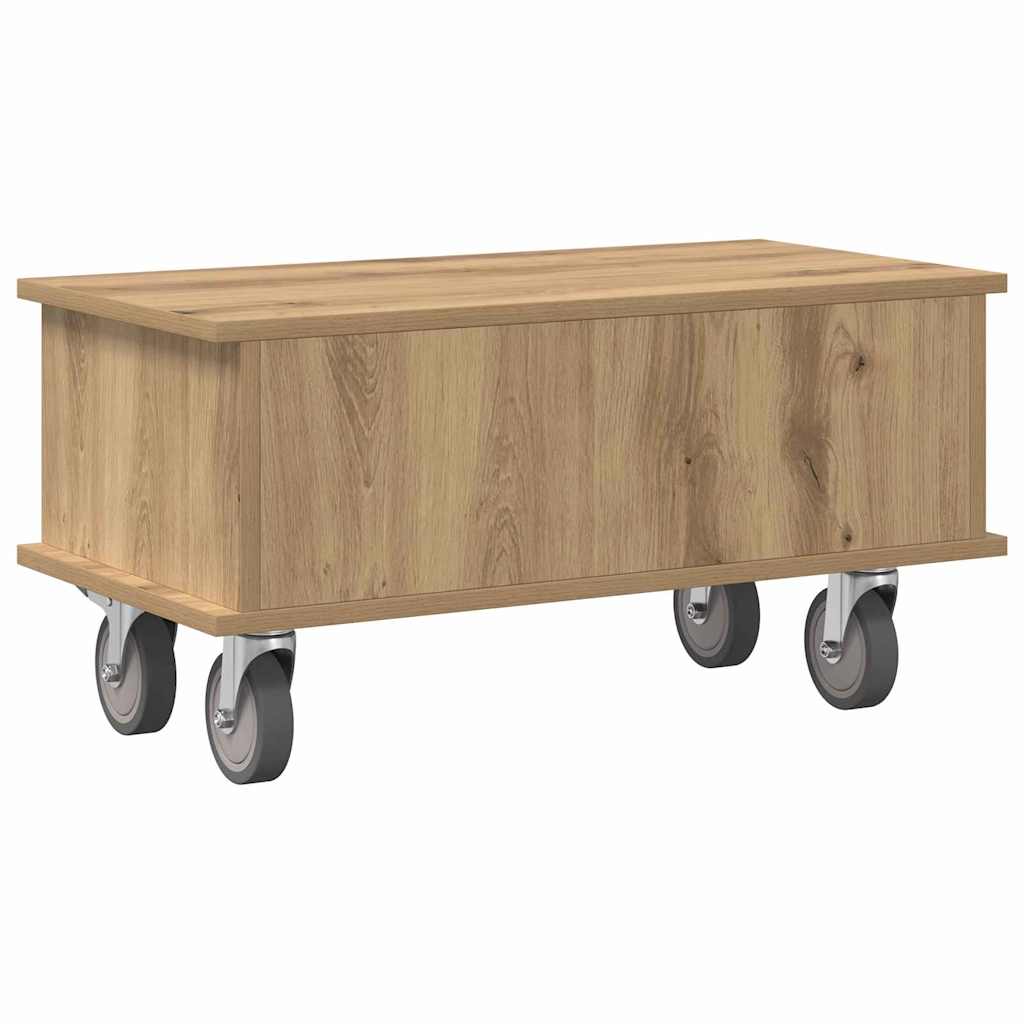 Meuble TV Chêne artisanal 68,5 x 35 x 35 cm Bois d'ingénierie - XIOS