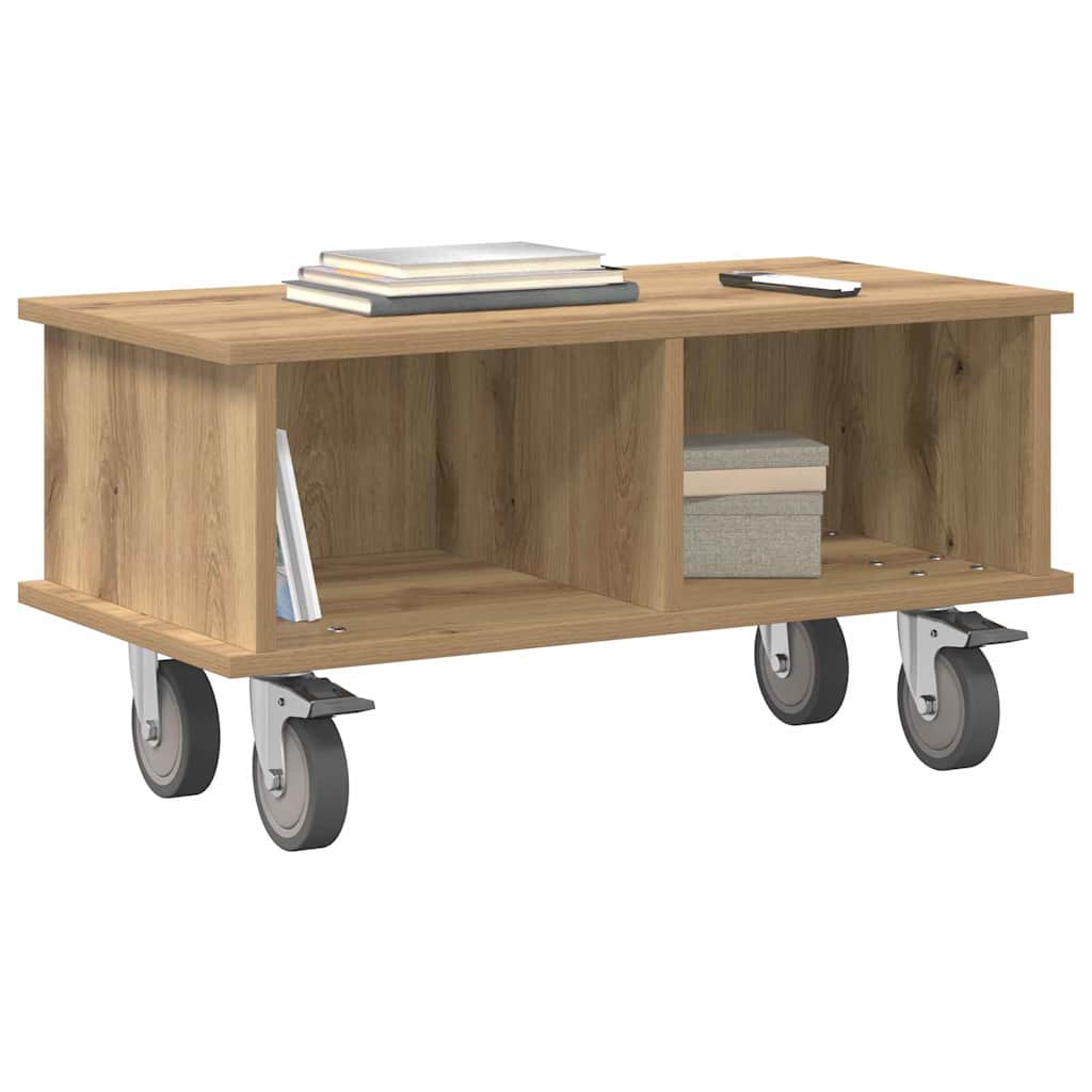 Meuble TV Chêne artisanal 68,5 x 35 x 35 cm Bois d'ingénierie - XIOS