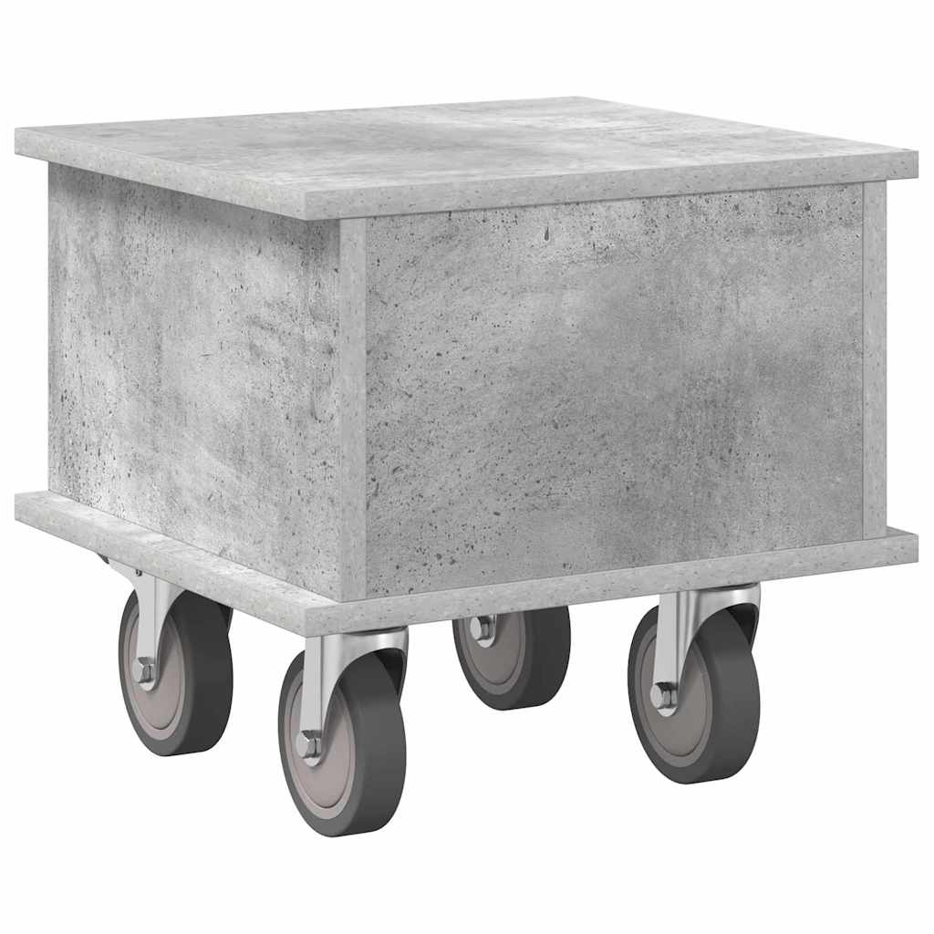 Meuble TV 37 x 35 x 35 cm Gris béton Bois d'ingénierie - XIOS