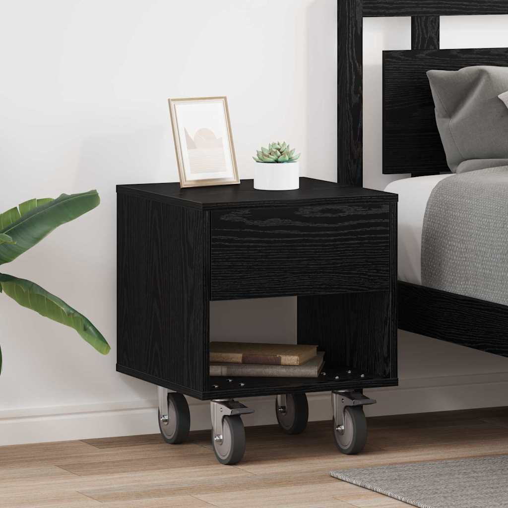 Table de chevet 2 pcs Chêne noir 40,5 x 40 x 48 cm - XIOS
