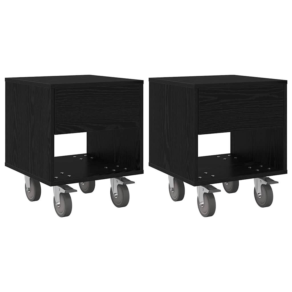 Table de chevet 2 pcs Chêne noir 40,5 x 40 x 48 cm - XIOS