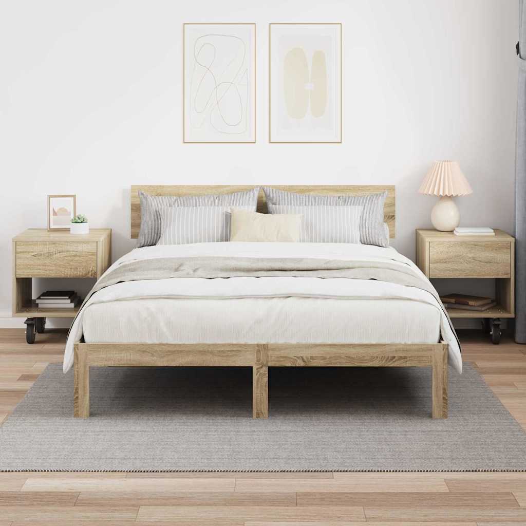 Table de chevet 2 pcs Chêne Sonoma 40,5 x 40 x 48 cm - XIOS