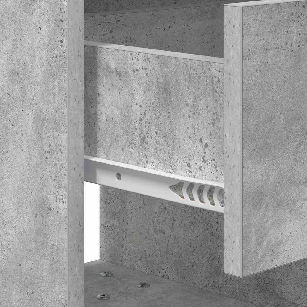 Table de chevet Gris béton 40,5 x 40 x 48 cm Bois d'ingénierie - XIOS
