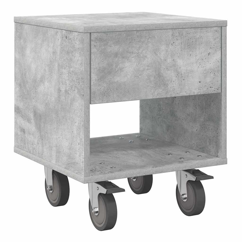 Table de chevet Gris béton 40,5 x 40 x 48 cm Bois d'ingénierie - XIOS