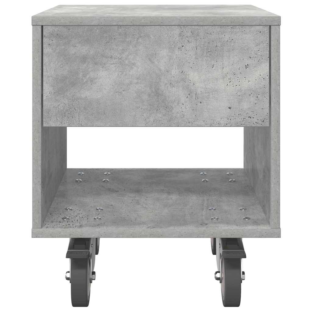 Table de chevet Gris béton 40,5 x 40 x 48 cm Bois d'ingénierie - XIOS