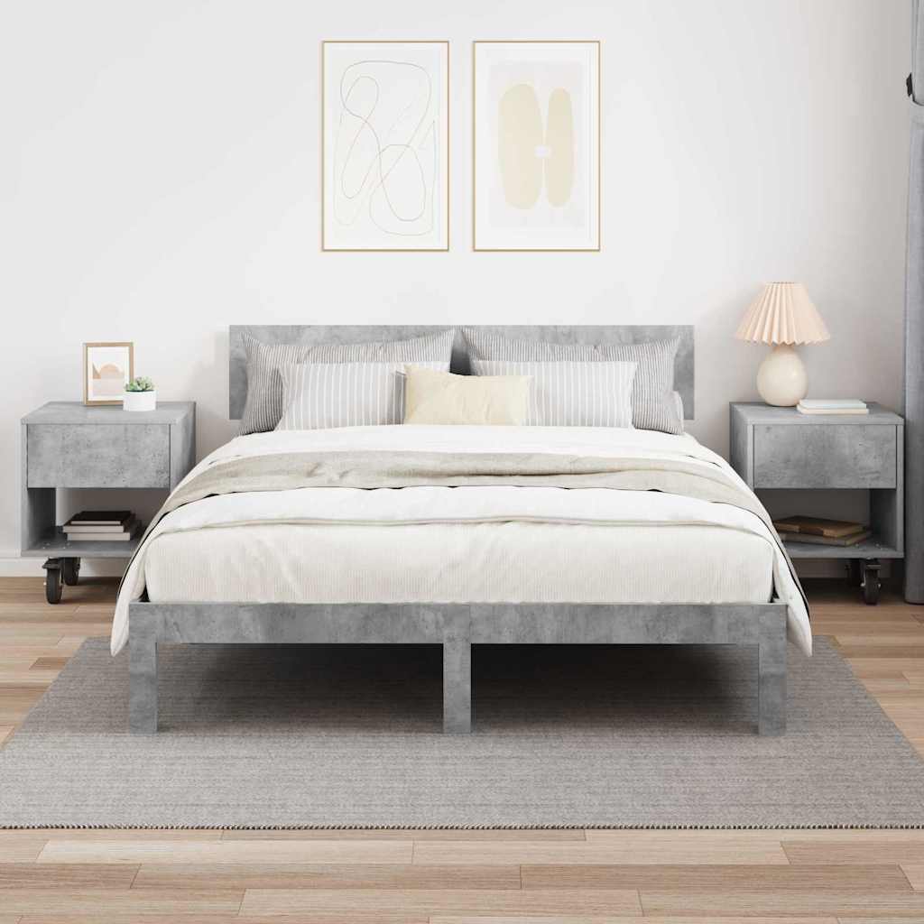 Table de chevet 2 pcs Gris béton 40,5 x 40 x 48 cm - XIOS