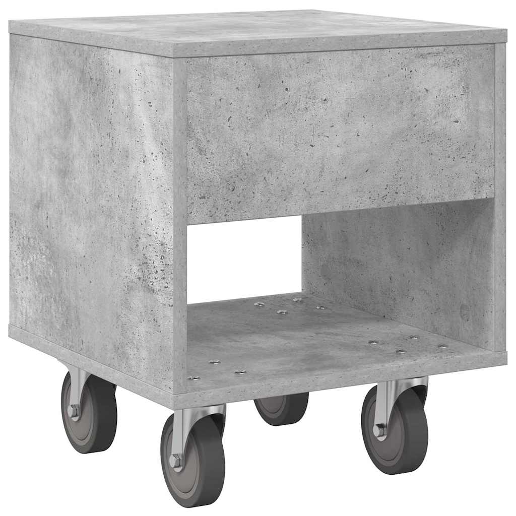 Table de chevet 2 pcs Gris béton 40,5 x 40 x 48 cm - XIOS