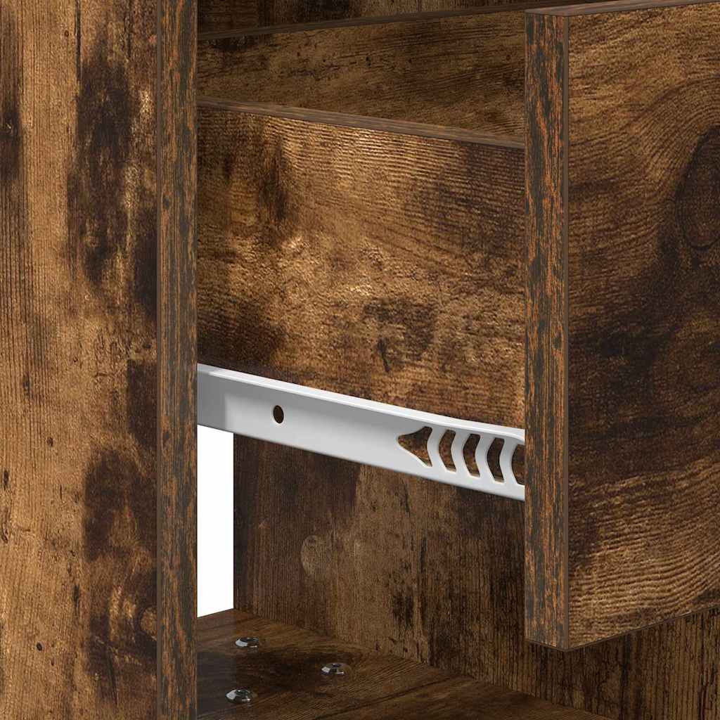 Table de chevet Chêne fumé 40,5 x 40 x 48 cm Bois d'ingénierie - XIOS