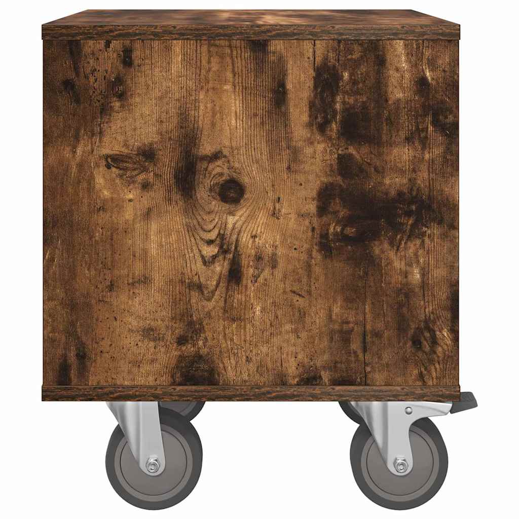 Table de chevet Chêne fumé 40,5 x 40 x 48 cm Bois d'ingénierie - XIOS