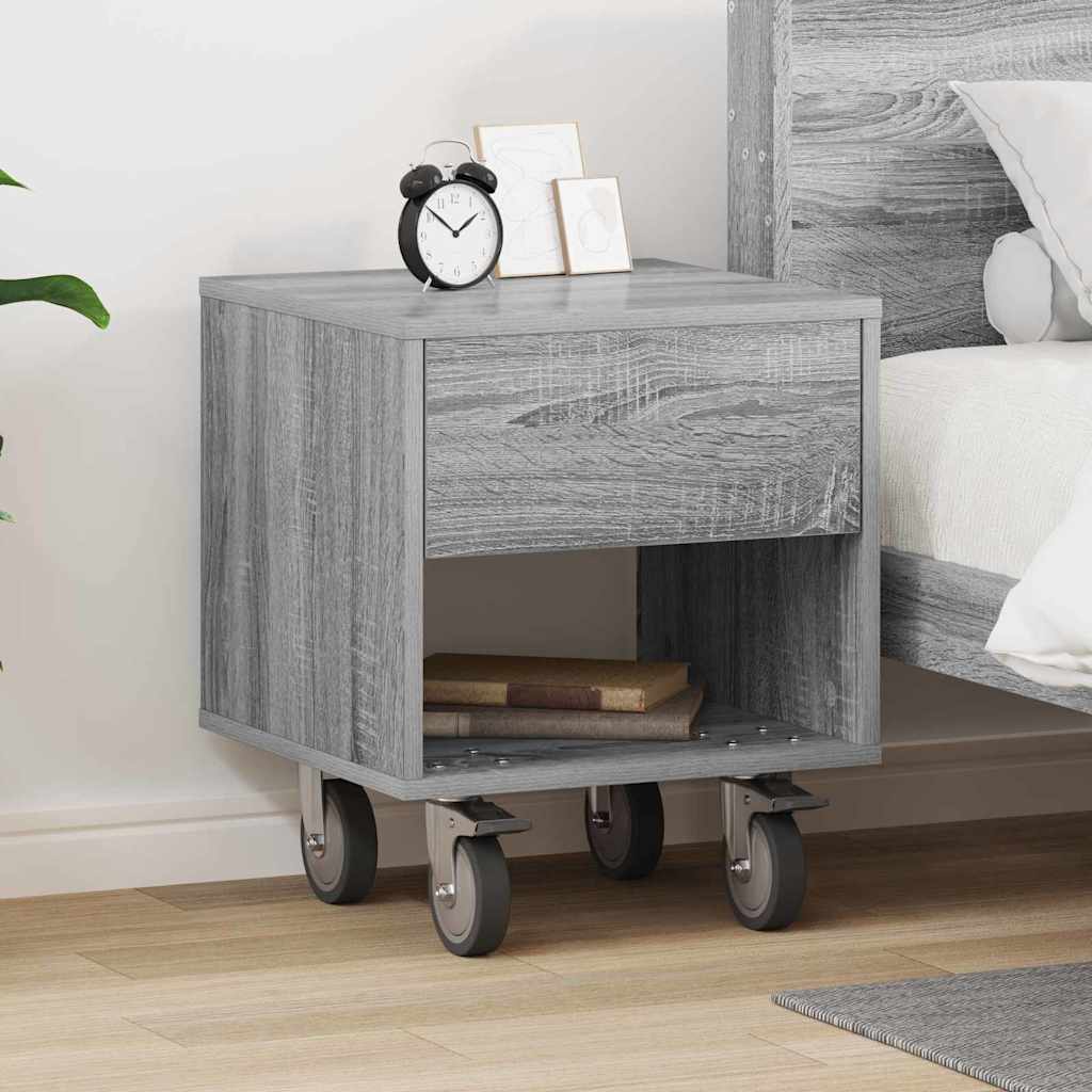 Table de chevet Gris Sonoma 40,5 x 40 x 48 cm Bois d'ingénierie - XIOS