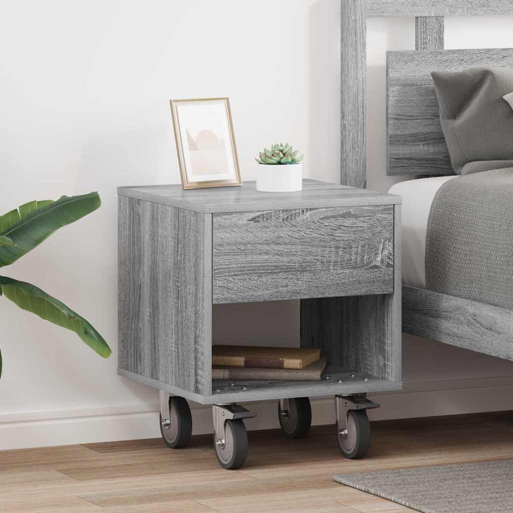 Table de chevet 2 pcs Gris Sonoma 40,5 x 40 x 48 cm - XIOS