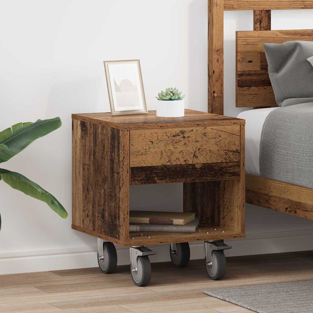 Table de chevet 2 pcs Bois ancien 40,5 x 40 x 48 cm - XIOS