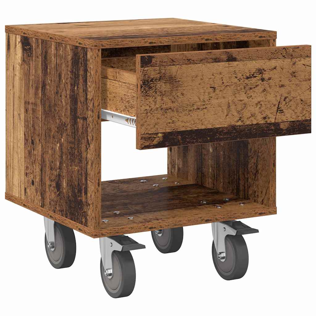 Table de chevet 2 pcs Bois ancien 40,5 x 40 x 48 cm - XIOS