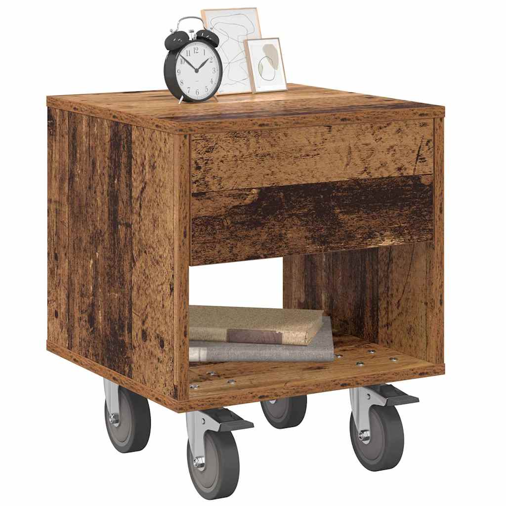 Table de chevet 2 pcs Bois ancien 40,5 x 40 x 48 cm - XIOS