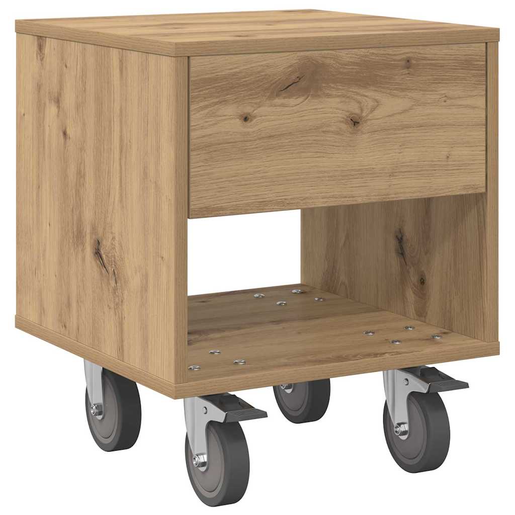 Table de chevet Chêne artisanal 40,5 x 40 x 48 cm - XIOS