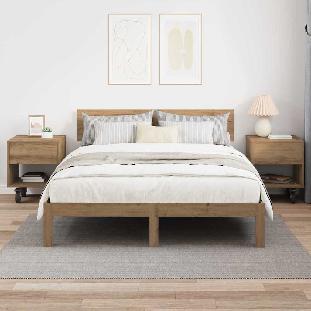 Table de chevet 2 pcs Chêne artisanal 40,5 x 40 x 48 cm - XIOS