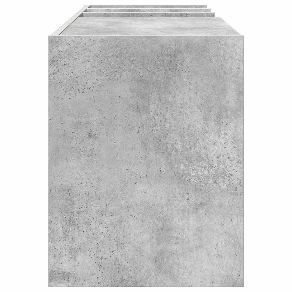 Meuble à vinyles Gris béton 78,5 x 35 x 45 cm Bois d'ingénierie - XIOS