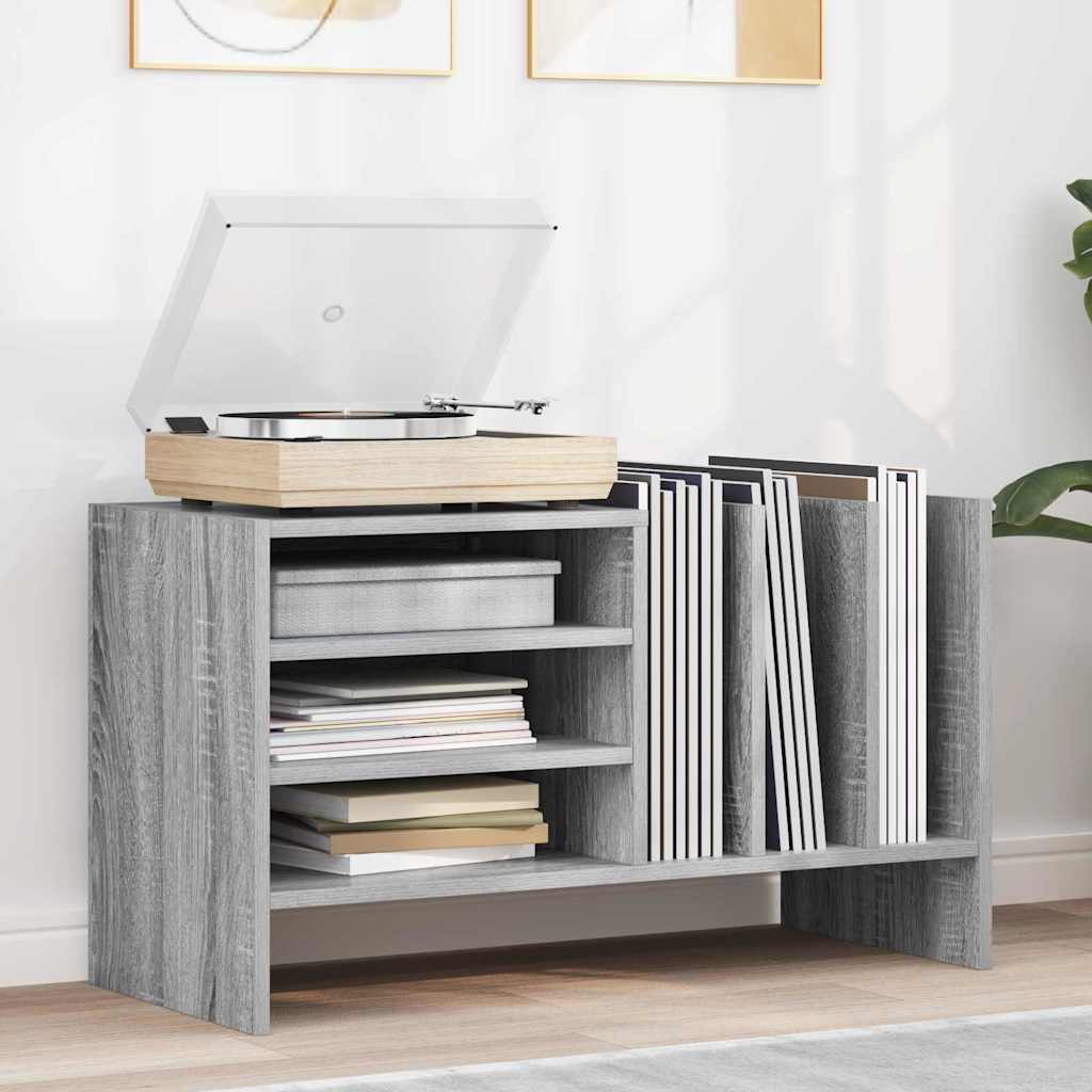Meuble à vinyles avec étagère Gris Sonoma 78,5 x 35 x 45 cm - XIOS