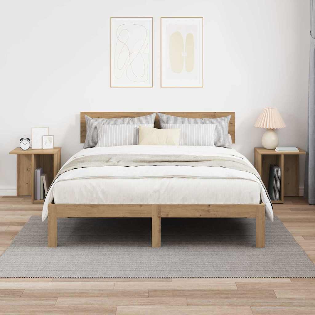 Table d'appoint 2 pcs Chêne artisanal 37 x 32 x 40 cm - XIOS