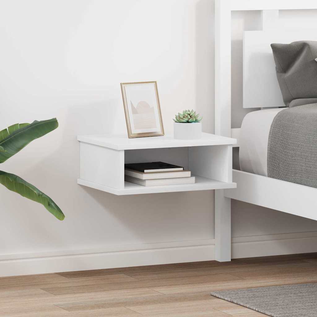 Table de chevet 2 pcs Blanc 40 x 31 x 15 cm Bois d'ingénierie - XIOS