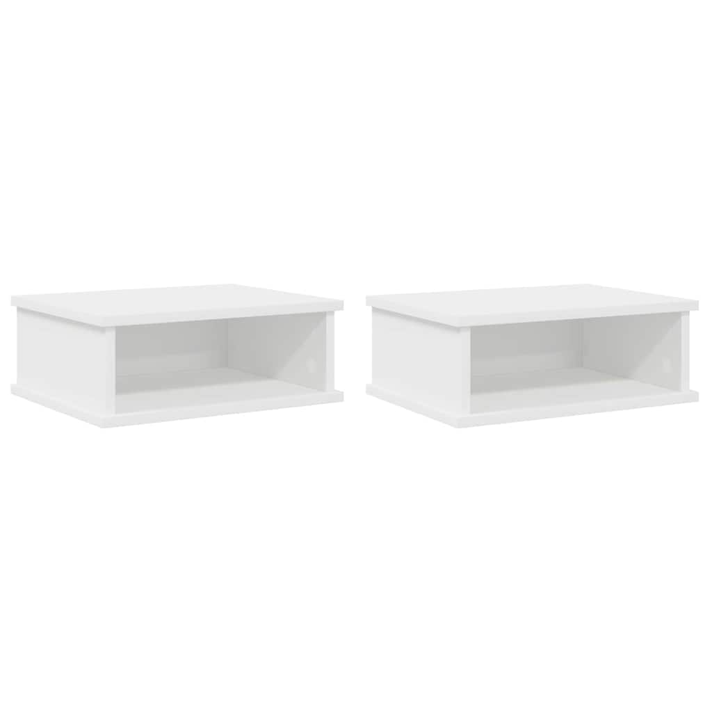 Table de chevet 2 pcs Blanc 40 x 31 x 15 cm Bois d'ingénierie - XIOS